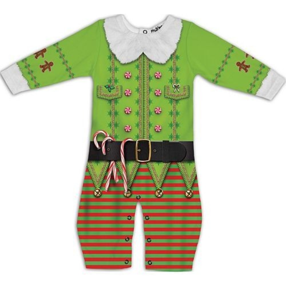 ADORABLE! NEW Faux Real Infant Christmas Elf Ugly Christmas PJs 1pc 6 Mths